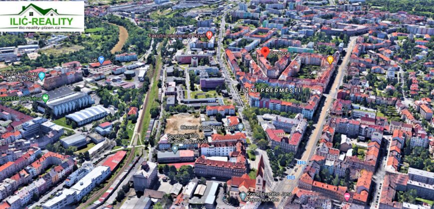 PRONAJATO – Pronájem bytu 2+kk 55 m² Čechova, Plzeň – Jižní Předměstí