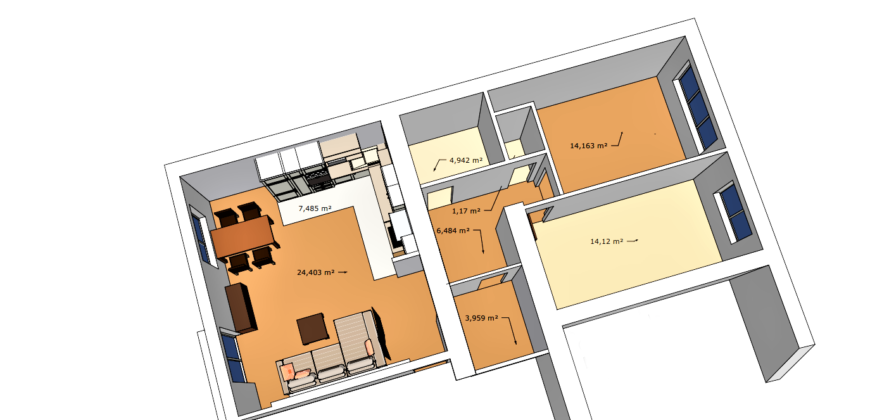 PRODÁNO- Prodej bytu 3+kk 77 m² Slovanská, Plzeň – Východní Předměstí