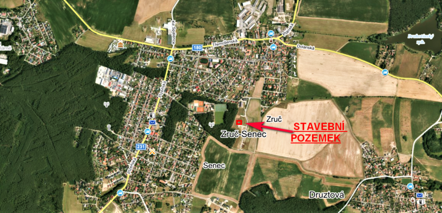Prodej stavebního pozemku 763 m² Zruč-Senec, okres Plzeň-sever