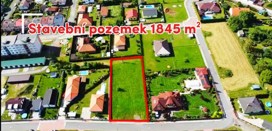 Prodej stavebního pozemku 1845 m² Kožlany