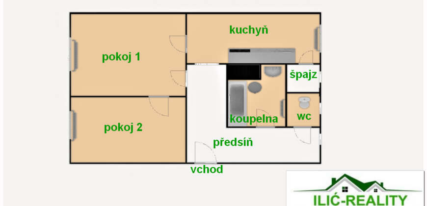 Prodej bytu 2+1 60 m² K Nádraží, Plzeň – Křimice